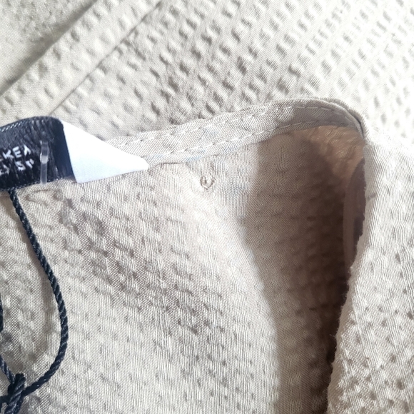 New Zara Textured Linen Blend V-Neck Sleeveless Belted Tan Jumpsuit NWT Size XS - Picture 16 of 16